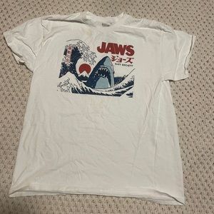 Jaws and great wave tshirt